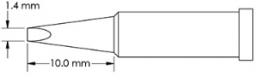 Lötspitze, Meißelform, (L x B) 10 x 1.4 mm, GT4-CH0014S