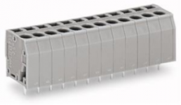 Leiterplattenklemme, 4-polig, RM 5 mm, 0,08-2,5 mm², 24 A, Käfigklemme, grau, 739-104