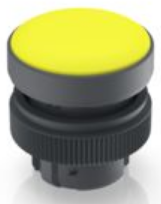 Leuchtvorsatz, beleuchtbar, Bund rund, gelb, Einbau-Ø 22.3 mm, 1.74.505.501/1400