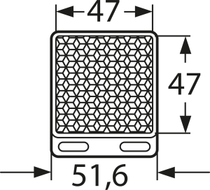 Reflektor, 47 x 47 mm für Sensoren, 5304812