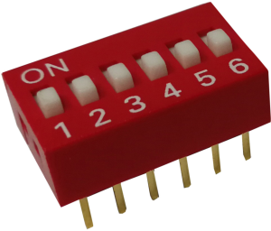 DIP-Schalter, 6-polig, gerade, 25 mA/24 VDC, DX9A06C