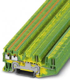 Schutzleiter-Reihenklemme, Push-in-Anschluss, 0,14-1,5 mm², 4-polig, 6 kV, gelb/grün, 3212413