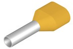 Isolierte Aderendhülse, 1,0 mm², 15 mm/8 mm lang, DIN 46228/4, gelb, 9018650000