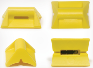 Befestigungselement mit RFID-Transponder, Hochfrequenz 13,56 MHz, 27,9 x 19,8 mm, gelb