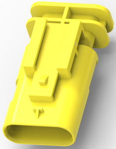 Steckverbinder, 4-polig, gerade, 1-reihig, gelb, 2-1564559-4