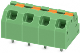 Leiterplattenklemme, 4-polig, RM 5 mm, 0,2-1,5 mm², 16 A, Federklemmanschluss, grün, 1862291