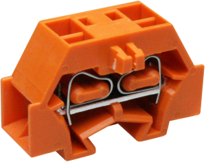 4-Leiter-Klemme, Federklemmanschluss, 0,08-1,5 mm², 1-polig, 18 A, 6 kV, orange, 260-336