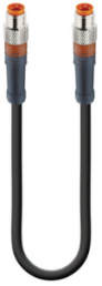 Sensor-Aktor Kabel, M8-Kabelstecker, gerade auf M8-Kabelstecker, gerade, 3-polig, 0.3 m, PVC, schwarz, 4 A, 15321