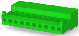 Buchsengehäuse, 10-polig, RM 2.54 mm, abgewinkelt, grün, 4-643816-0