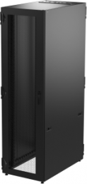 42 HE Serverschrank, mit Rollen, (H x B x T) 2000 x 600 x 1200 mm, IP20, Stahl, schwarzgrau, 10630-021