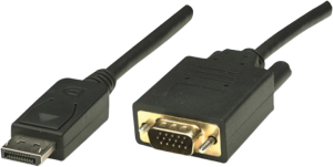 DisplayPort auf VGA Konverterkabel, schwarz, 3 m