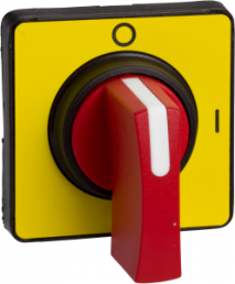 Betätigungselement, Knebel, (L x B x H) 77 x 45 x 45 mm, rot/gelb, für Nockenschalter, KCC1LH