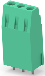 Leiterplattenklemme, 3-polig, RM 5 mm, 0,05-1,4 mm², 13.5 A, Käfigklemme, grün, 1-282884-1