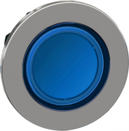 Frontelement, unbeleuchtet, tastend, Bund rund, blau, Einbau-Ø 30.5 mm, ZB4FA68