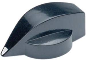 Zeigerknopf, 6 mm, Kunststoff, schwarz, Ø 20.3 mm, A1317860
