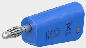 4 mm Stecker, Schraubanschluss, 1,0 mm², blau, 64.1040-23