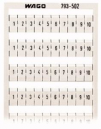 Markierungskarte für Klemmenleistenstecker, 793-502