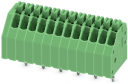 Leiterplattenklemme, 12-polig, RM 2.5 mm, 0,14-0,5 mm², 2 A, Federklemmanschluss, grün, 1990106