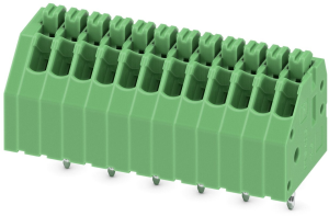 Leiterplattenklemme, 12-polig, RM 2.5 mm, 0,14-0,5 mm², 2 A, Federklemmanschluss, grün, 1990106