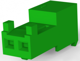 Buchsengehäuse, 2-polig, RM 2.54 mm, abgewinkelt, grün, 3-644044-2