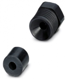 Druckschraube, M12, 13 mm, Klemmbereich 2.5 bis 3.5 mm, schwarz, 1436505