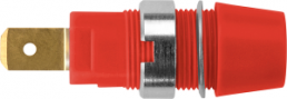 4 mm Buchse, Flachsteckanschluss, Einbau-Ø 12.2 mm, CAT III, rot, SAB 7560 AU / RT