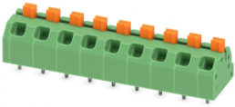 Leiterplattenklemme, 9-polig, RM 5 mm, 0,2-1,5 mm², 16 A, Federklemmanschluss, grün, 1862482