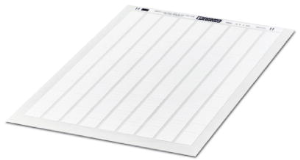 Polyester Etikett, (L x B) 18 x 6 mm, weiß, Seite mit 396 Stk