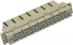 Federleiste, Typ H15, 15-polig, z-d, RM 5.08 mm, Flachstecker, gerade, verzinnt, 114-40060