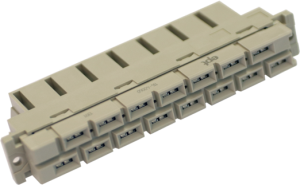 Federleiste, Typ H15, 15-polig, z-d, RM 5.08 mm, Flachstecker, gerade, verzinnt, 114-40060