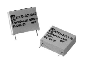 Funkenlösch-Kondensator, 250 V (DC), Leiterplattenanschluss, K005-801/047
