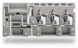 Leiterplattenklemme, 1-polig, RM 5 mm, 0,08-2,5 mm², 16 A, Käfigklemme, grau, 742-163