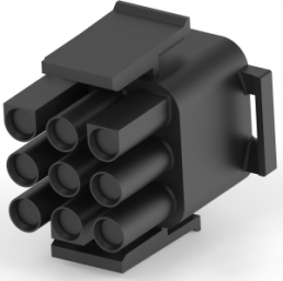 Steckergehäuse, 9-polig, RM 6.35 mm, gerade, schwarz, 1-350720-9