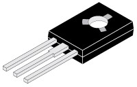 Bipolartransistor, NPN, 4 A, 80 V, THT, TO-126, BD679A