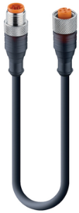 Sensor-Aktor Kabel, M12-Kabelstecker, gerade auf M12-Kabeldose, gerade, 5-polig, 8 m, PVC, schwarz, 4 A, 4274
