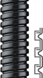 Spiral-Schutzschlauch, Innen-Ø 15 mm, Außen-Ø 19 mm, BR 50 mm, Metall/PVC, schwarz