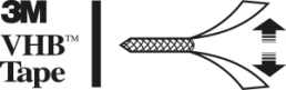 Doppelseitiges Hochleistungs-Klebeband, 15 x 1.1 mm, Papier, grau, 33 m, 4941P/15/33