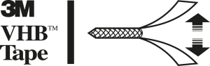 Doppelseitiges Hochleistungs-Klebeband, 12 x 2.3 mm, Folie, grau, 16.5 m, 4991F/12/16,5