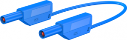 Messleitung mit (4 mm Stecker, gefedert, gerade) auf (4 mm Stecker, gefedert, gerade), 750 mm, blau, PVC, 2,5 mm², CAT III