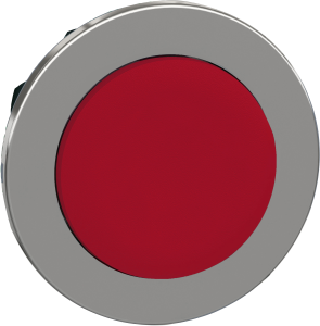 Frontelement, unbeleuchtet, tastend, Bund rund, rot, Einbau-Ø 30.5 mm, ZB4FH4