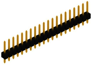 Stiftleiste, 20-polig, RM 2.54 mm, gerade, schwarz, 10048203