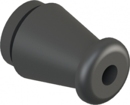 Knickschutztülle, Kabel-Ø 4 mm, L 17.5 mm, PVC, schwarz