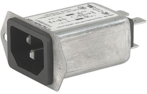 IEC-Stecker-C14, 50 bis 60 Hz, 10 A, 250 VAC, 400 µH, Litzen, 5120.2046.0