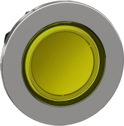 Frontelement, unbeleuchtet, tastend, Bund rund, gelb, Einbau-Ø 30.5 mm, ZB4FA88