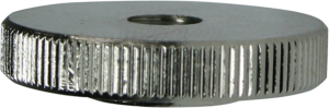 Rändelmutter, M4, H 4 mm, Innen-Ø 8 mm, Außen-Ø 16 mm, Stahl, verzinkt, DIN 467, 10881MC94