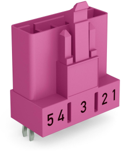 Stecker, 5-polig, pink, 890-895