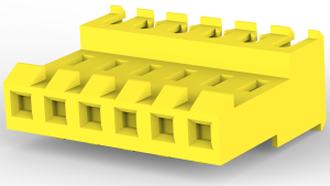 Buchsengehäuse, 6-polig, RM 3.96 mm, gerade, gelb, 3-640600-6