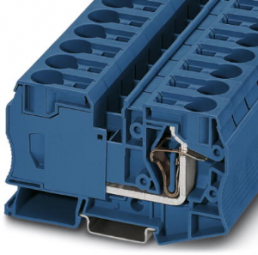 Durchgangsklemme, Federzuganschluss, 2,5-35 mm², 2-polig, 125 A, 8 kV, blau, 3036181