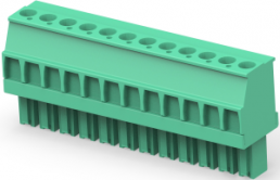 Leiterplattenklemme, 12-polig, RM 3.81 mm, 0,05-2 mm², 11 A, Käfigklemme, grün, 1-1986374-2