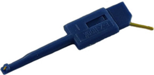 Miniatur-Klemmprüfspitze, blau, max. 1 mm, L 35 mm, CAT O, Stift 0,64 mm, KLEPS 064 PCH BL